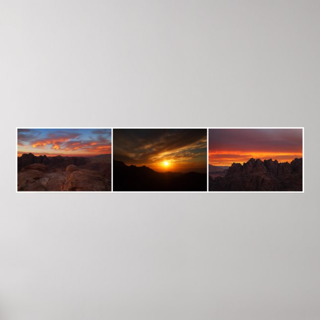 Poster Pôrs do sol Petra (Frente)