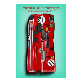 Pôster Porsche vs Ferrari
