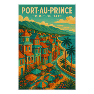 PÔSTER PORT-AU-PRINCE — ESPÍRITO DO HAITI