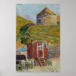 Poster Port-En-Bessin, A Torre Antiga (1884) Paul Signac