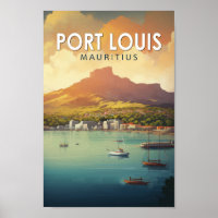 Port Louis Maurícia Viagem Art Vintage
