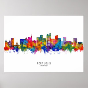 Poster Port Louis Maurritius Skyline