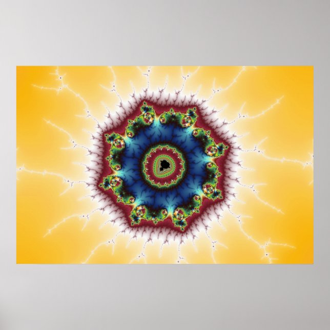 Poster Porta copos - Arte Fractal (Frente)