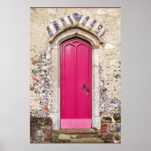 Pôster Porta cor-de-rosa velha