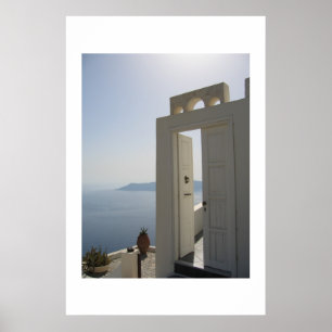 Pôster Porta da casa de campo em Santorini