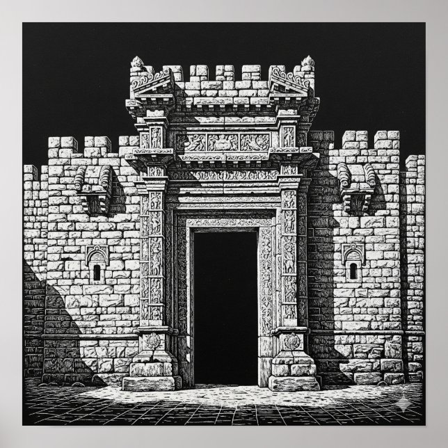 Poster Porta da Cidade de Arte Sgraffito (Frente)