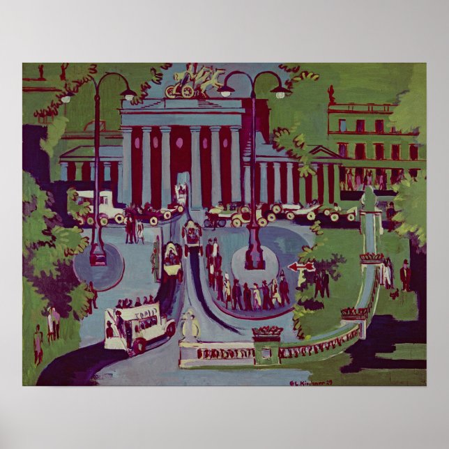 Pôster Porta de Brandemburgo, Berlim, 1929 (Frente)