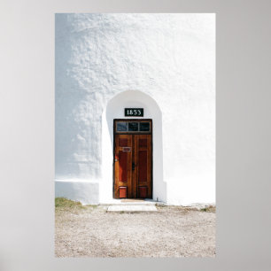 POSTER PORTA DE MADEIRA FECHADA DE 1852 NO DIA