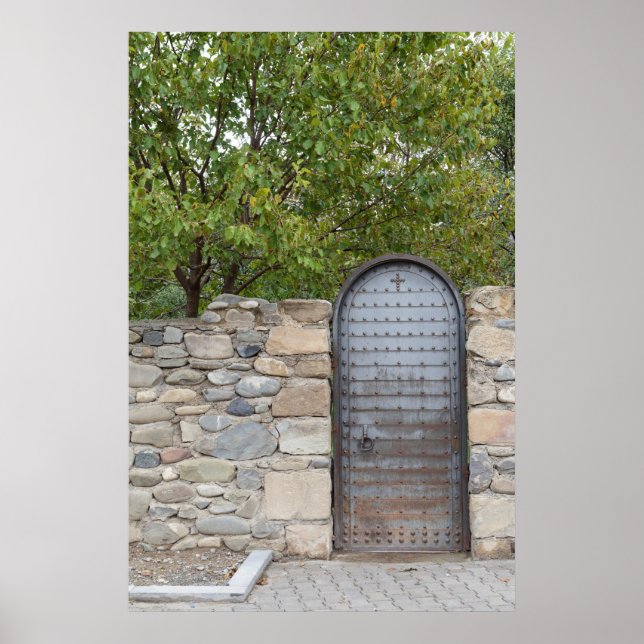 Pôster Porta de Metal e Parede (Frente)