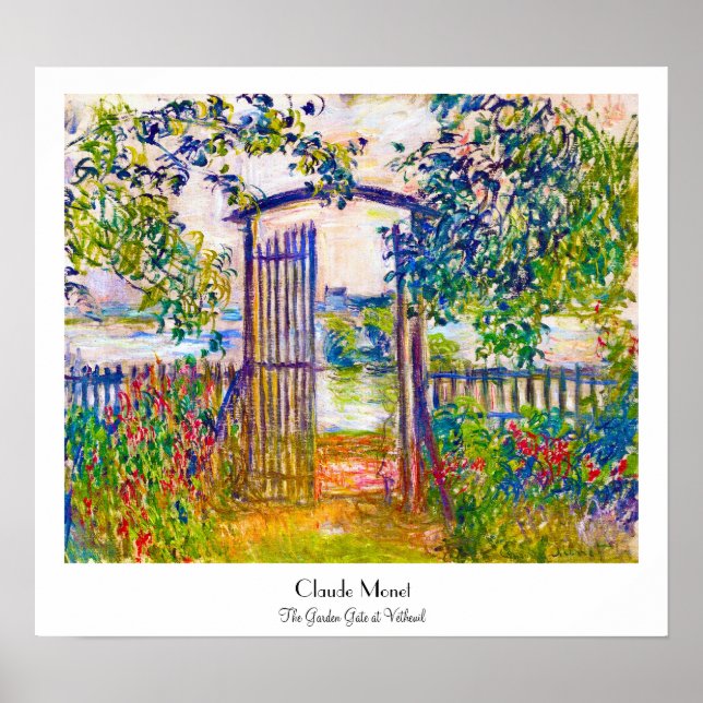 Poster Porta do Jardim do Vetheuil Claude Monet (Frente)