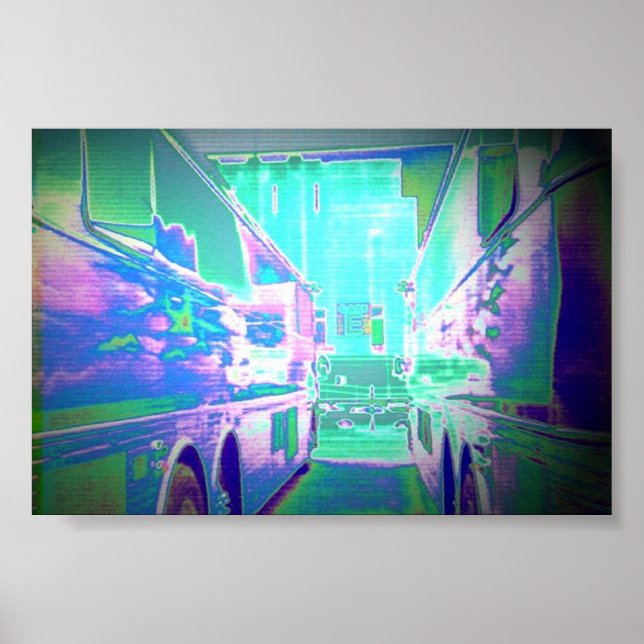 Pôster Porta E do barramento Floyd Rosa (Frente)