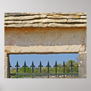 Poster Porta e pedra-chave gravados com Montrachet,