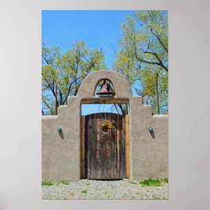 Poster Porta em um Muro da Adobe, Novo México