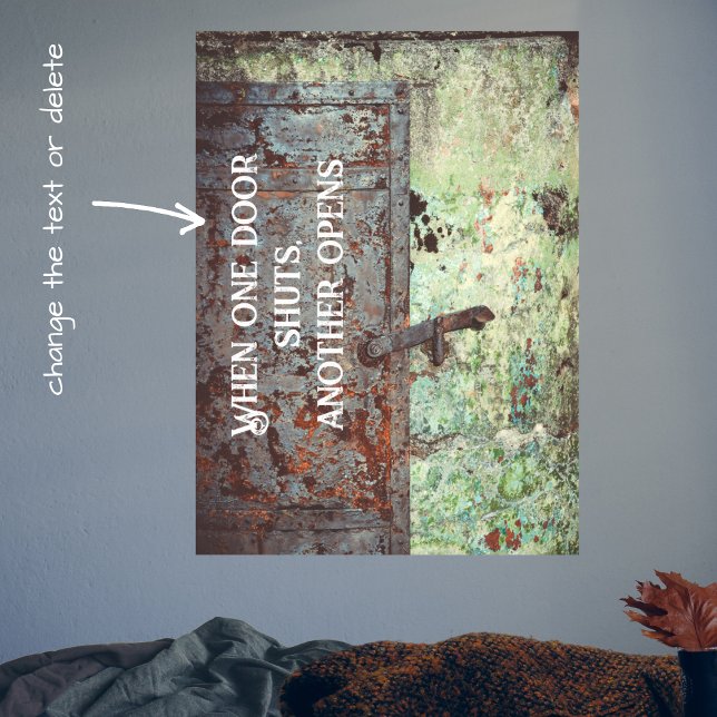 Poster Porta enferrujada velha pintada (Criador carregado)