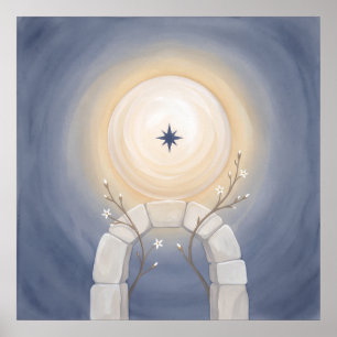 Poster Porta Estelar Orientação Divina Arte Espiritual de