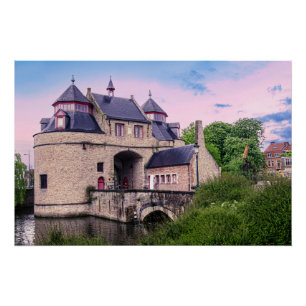 Pôster Porta histórica da cidade em Bruges