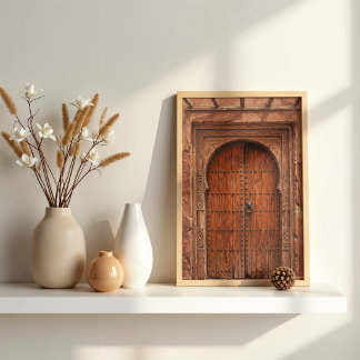 Poster Porta Marroquina de Terracota de Aldeia Rústica Be