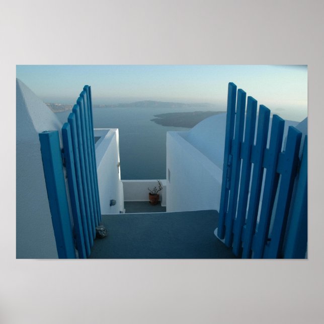 Pôster Porta para Santorini (Frente)