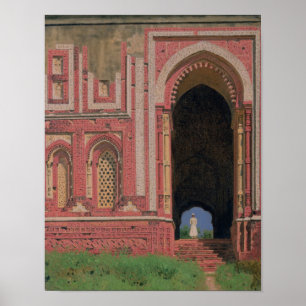 Poster Porta perto de Kutub-Minar, Deli velha, 1875