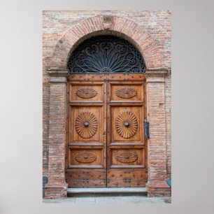 Poster Porta velha bonita em Toscânia, Italia