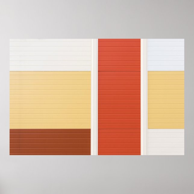 Poster Porta vermelha e branca (Frente)