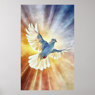 Poster Porta Voadora Branca de Aquarela