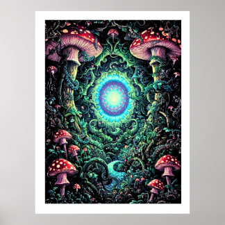 Poster Portal da Floresta Cósmica – Jornada Além do Véu