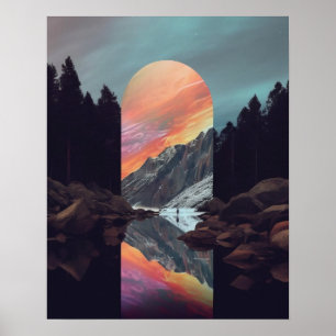 Poster Portal da Montanha no Espelho da Floresta