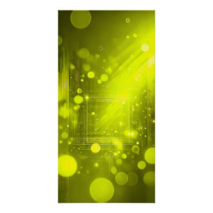 Pôster Portal de Luz Geométrica Amarela Neon