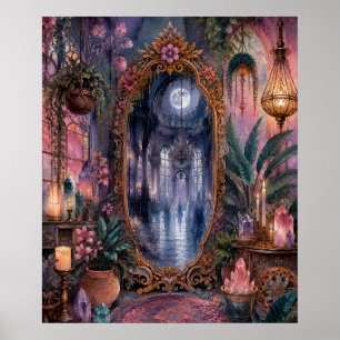 Poster Portal do Espelho Mágico Salão Assombrado Whimsigo