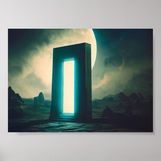 Poster Portal em uma Lua (Frente)