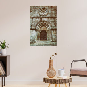 Poster portal gótico medieval em Santiago de Antas