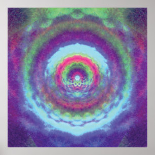 Poster Portal Iridescente - Mandala Psicodélico