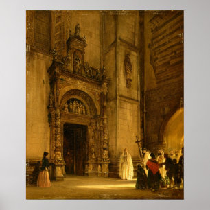 Poster Portal lateral da catedral de Como, 1850