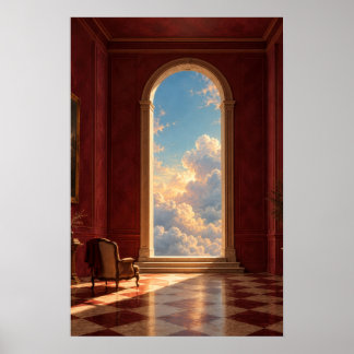 Poster Portal Surrealista para o Céu Dourado