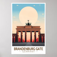 Portão de Brandemburgo Alemanha Viagem Arte Vintag