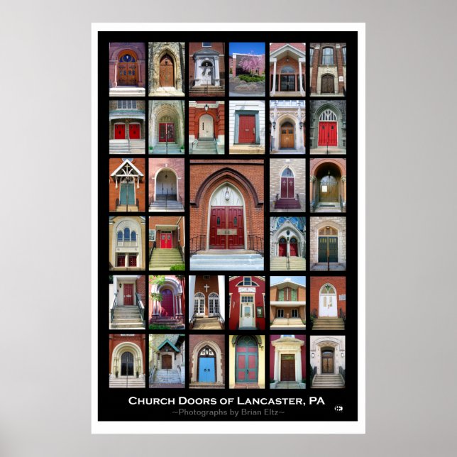 Poster "Portas da Igreja de Lancaster, Pa" segundo. (Frente)