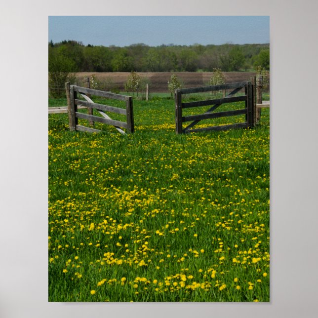Poster Portas de Fazenda de madeira (Frente)