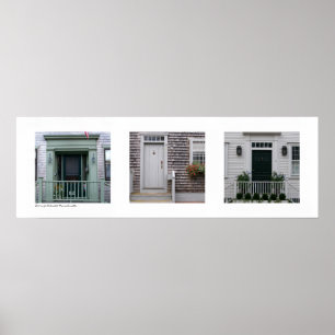 Poster Portas de Nantucket, Massachusetts Triptych