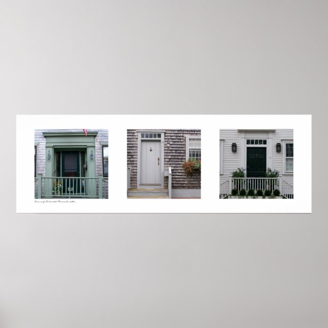 Poster Portas de Nantucket, Massachusetts Triptych (Frente)