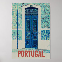 Poster Portas e azulejos Portugal