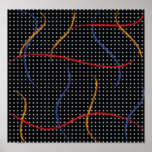 Poster Portas e Splatter de Pintura Retroativa