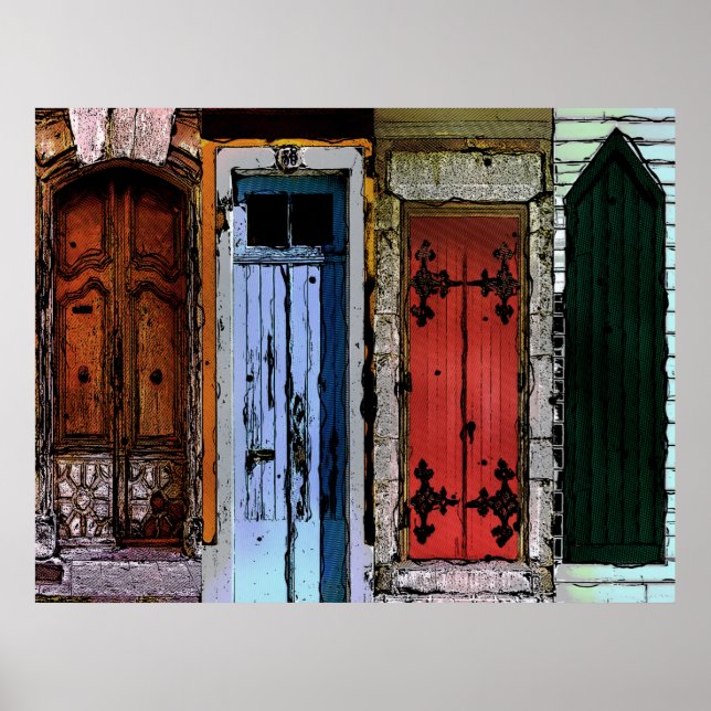 Poster Portas em Fila (Frente)