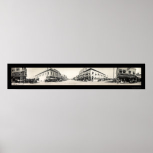 Pôster Porterville CA Streets Photo 1914