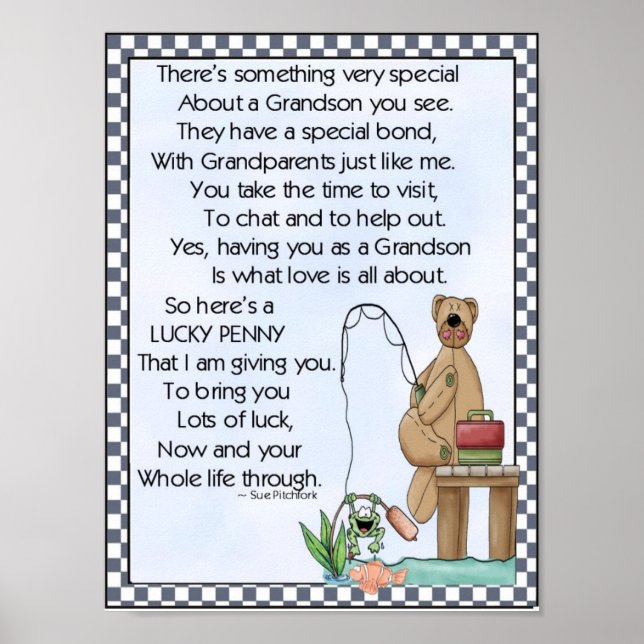 Poster Portfolio-Grandson-Lucky Penny-Glue Penny On (Frente)