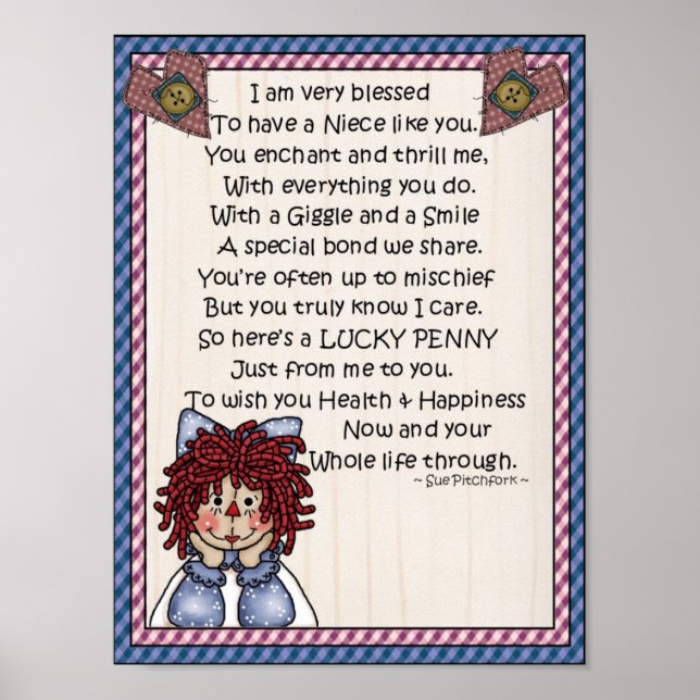 Poster Portfolio-Niece-Lucky Penny-Glue Penny On (Frente)