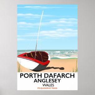 Pôster Porth Dafarch, Anglesey viagens vintage