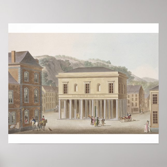 Poster Portico da Fonte de Pouhon em Spa, de 'Ch (Frente)