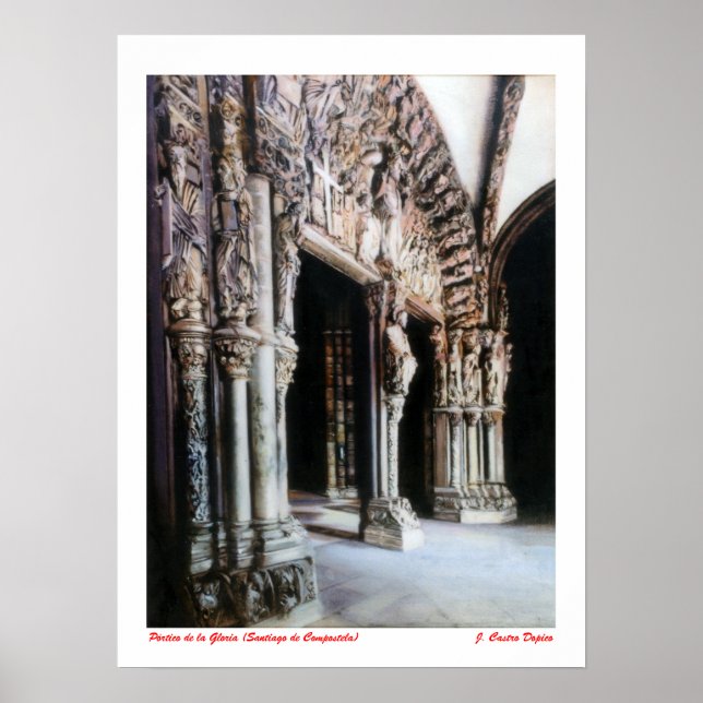 Poster Pórtico de la Gloria (Santiago de Compostela) (Frente)