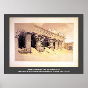 Poster Portico do Templo de Edfou Roberts/Haghe Art